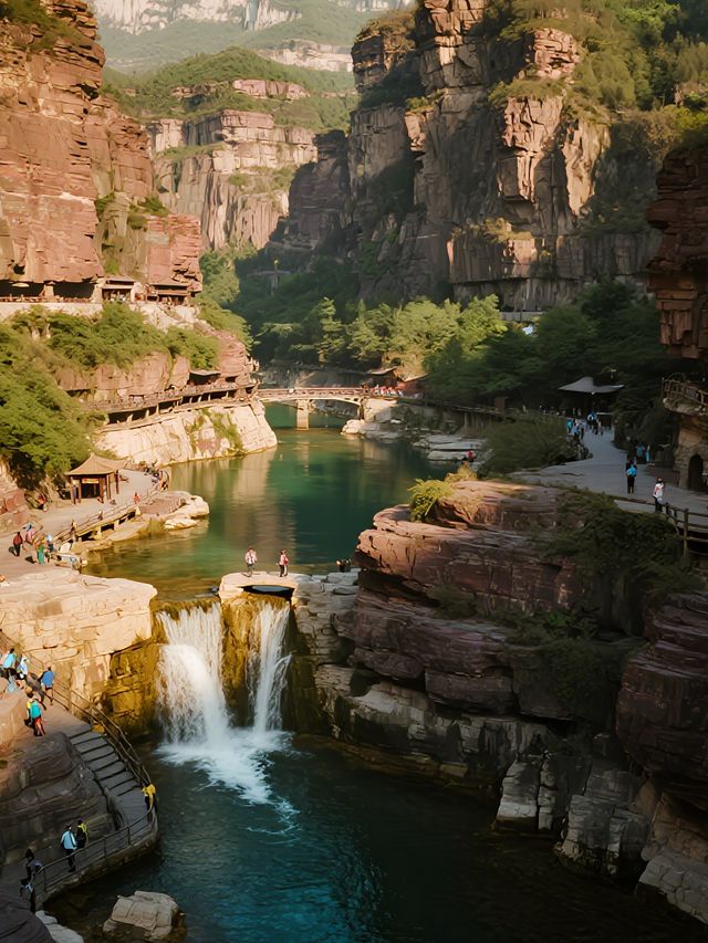 雲台山親子輕鬆遊！打卡潭瀑峽+獼猴谷