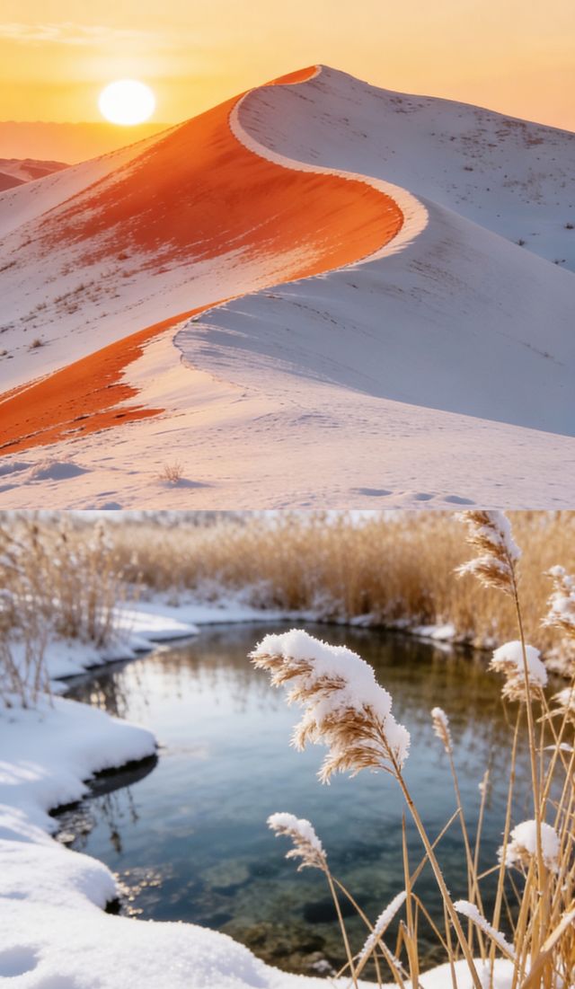 避開人潮!冬日鳴沙山月牙泉,獨享一片銀白秘境 避開人潮!冬日鳴沙山月牙泉,獨享一片銀白秘境