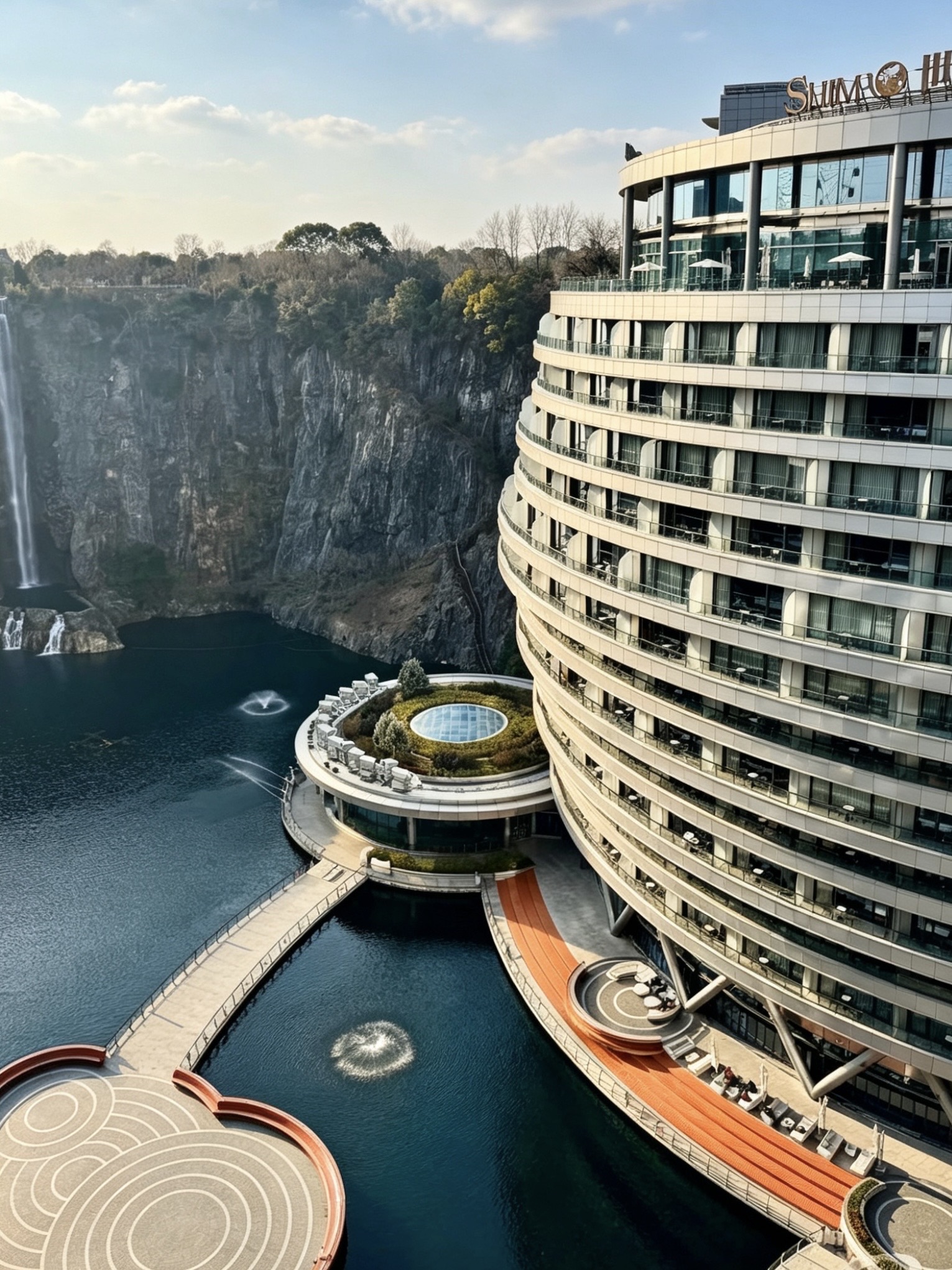 Siapa sangka! Keajaiban arsitektur Shanghai yang sangat populer! 🔥 Hotel Sheshan Shimao InterContinental Wonderland. Bahkan tanpa menginap di hotel, Anda dapat menikmati akses gratis ke atraksi utama. Terletak di dalam bekas tambang sedalam 88 meter. Dirancang oleh arsitek Burj Al Arab Dubai. Sebuah mahakarya arsitektur yang menakjubkan di mana tebing dan air terjun bertemu. Setiap foto adalah mahakarya suasana! 📸

🆓Rute Sederhana Gratis:

Pintu Masuk Utama Hotel → Jembatan Kaca Ketinggian Tinggi → Dek Observasi Pusat Bumi Lantai 14 → Akuarium Fantasi Lantai 15 → Pertunjukan Layar Air yang Menakjubkan di Lobi

Tempat Foto Sempurna:

1. Jembatan Kaca Ketinggian Tinggi: Dapat diakses langsung dari sisi kiri pintu masuk utama, menawarkan pemandangan dari atas yang luar biasa. Pemandangan panorama seluruh negeri ajaib. Tebing, air terjun, dan arsitektur unik semuanya dalam satu bingkai. Dampak visualnya sangat luar biasa.

2. Dek Observasi Pusat Bumi Lantai 14: Lift membawa Anda langsung ke dasar negeri ajaib. Ikan koi berenang di danau buatan yang tenang. Melihat ke atas ke arsitektur sisi tebing sangat mengesankan. Interaksi cahaya dan bayangan alami menciptakan suasana yang benar-benar imersif.

3. Akuarium Bawah Air 15 Lantai
Tidak perlu membeli tiket masuk.
Sebuah tangki pengamatan melengkung raksasa membuat Anda merasa seperti berada di laut dalam.
Pencahayaan malam menciptakan foto siluet yang menakjubkan.

4. Lobi Hotel
Ruangan yang luas dan berplafon tinggi.
Pertunjukan air dan cahaya yang seperti mimpi yang dijadwalkan secara teratur.
Dipadukan dengan musik live yang menenangkan, suasananya tenang dan menyembuhkan.

Destinasi Wisata Sehari di Sheshan

▪️ Situs Peninggalan Budaya Guangfulin: Keajaiban bawah laut kuno

▪️ Taman Hutan Sheshan: Mendaki dan menikmati pemandangan panorama Songjiang

▪️ Kebun Raya Chenshan: Pepohonan hijau yang menyejukkan dan ladang bunga

▪️ Kota Thames: Fotografi jalanan bergaya Eropa

Tips Perjalanan

📍Alamat: Hotel InterContinental Shanghai Sheshan Shimao

🚗Dengan Mobil: Parkir gratis, sangat nyaman

🎫Objek Wisata: Akses gratis ke area publik

⏰Waktu Terbaik: Masuk di siang hari dan tinggal sampai malam. Abadikan pemandangan siang hari yang megah dan lampu malam yang mempesona dalam satu kali kunjungan.

