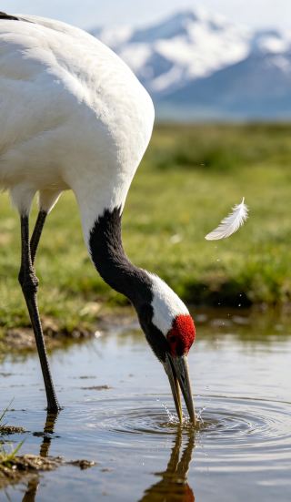 Yanchi Bay Secret Realm: Follow the black-necked cranes through the clouds and drink from a clear pool with the snow-capped mountains.
