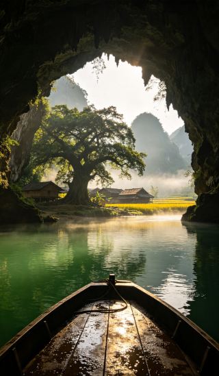 This village in Yunnan is stubborn: it would rather have you sit in the dark on a boat for 20 minutes than build a road