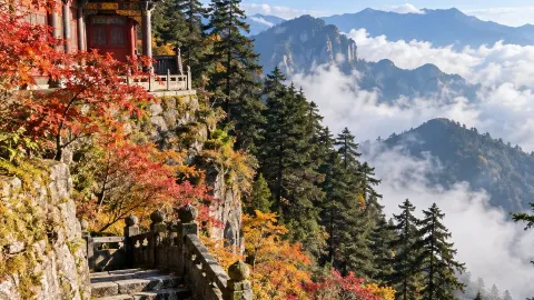 Temple photo spots on Mount Emei — traveler post in Leshan