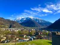 The majestic Alps as a backdrop. 