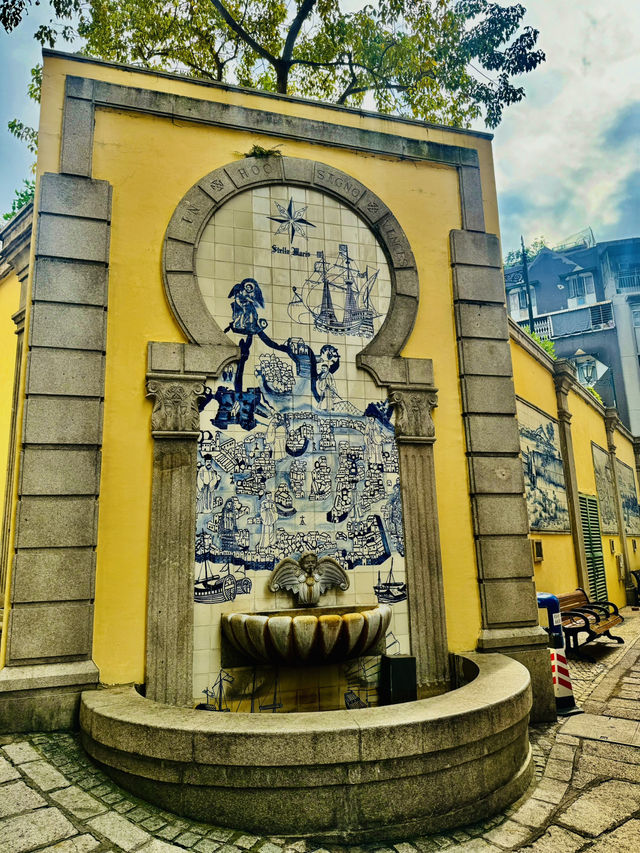 Walking the Heritage Trail in Macau to see these colourful buildings!