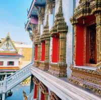 泰國曼谷市區歷史古跡皇家寺廟:Wat Sutthiwararam，精美絕倫的建築和雕像，適合打卡拍照📸好去處