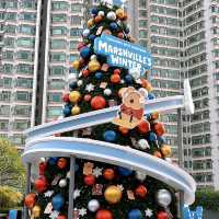 🎏香港東涌東薈城🎄聖誕戶外市集❄️Marshville戶外滑雪樂園
