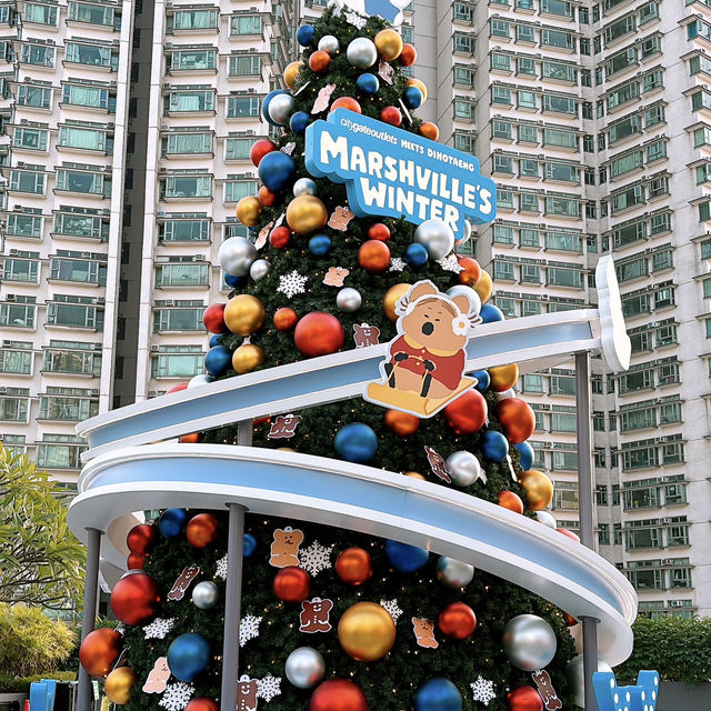 🎏香港東涌東薈城🎄聖誕戶外市集❄️Marshville戶外滑雪樂園