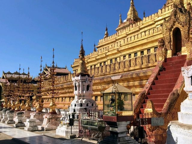 蒲甘王國的開國之塔，金碧輝煌的瑞西貢佛塔 Shwesandaw Pagoda