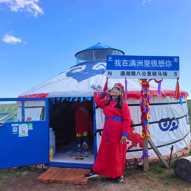 我在呼倫貝爾草原望北京