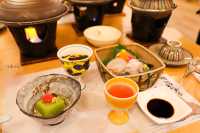 湯の花温泉－溪山閣老字號溫泉飯店，泡湯＋用餐