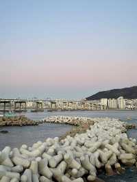 🌊부산 가면 꼭 가보세요!! 푸른 바다와 하늘, 높은 빌딩의 콜라보