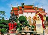 泰國曼谷湄南河畔著名古跡皇家寺廟景點：Wat Sai Mai，金黃色華麗寺廟建築群，適合打卡拍照📸冥想