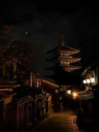 夜晚的清水寺遊記 沒有遊客的時光