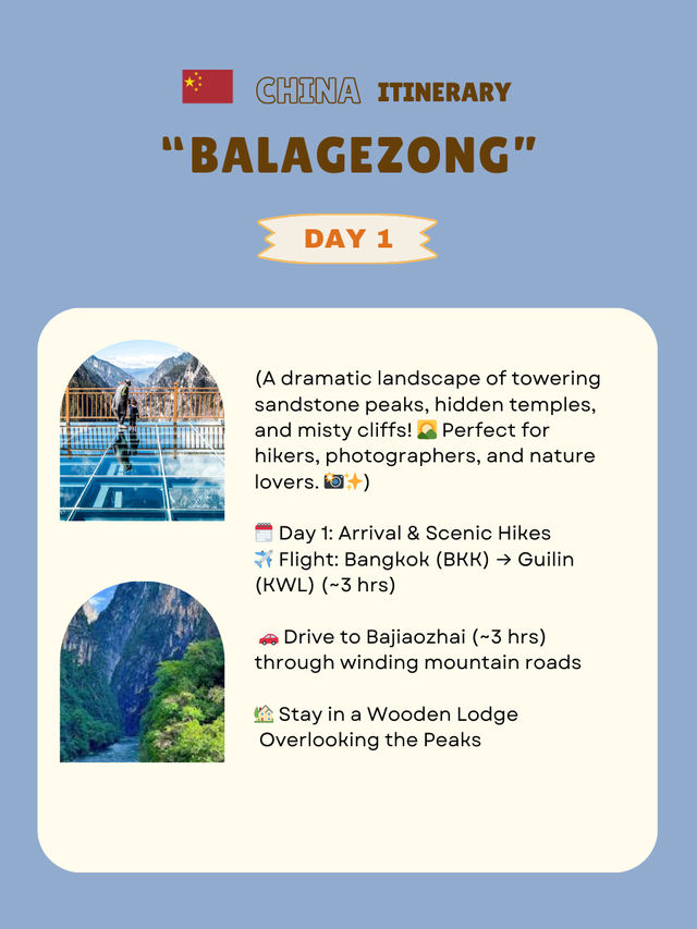 Balagezong itinerary 