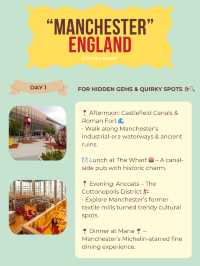 Manchester itinerary 🇬🇧🌸