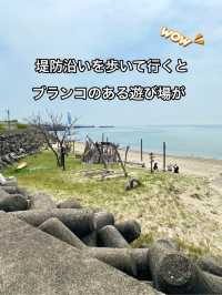 知多半島の旅　「くまのBASE」夕暮れ時には海に沈む浜辺のブランコ