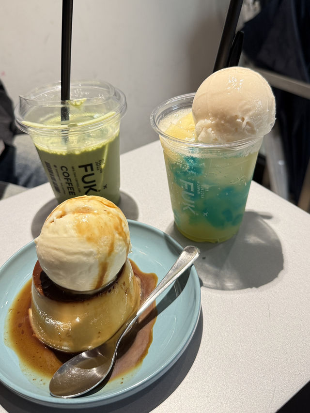 日本福岡｜口感紮實的布丁配上濃郁的香草冰淇淋😍