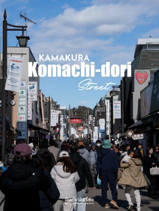 どんなに寒くても食べ歩きが止まらない！小町通り。