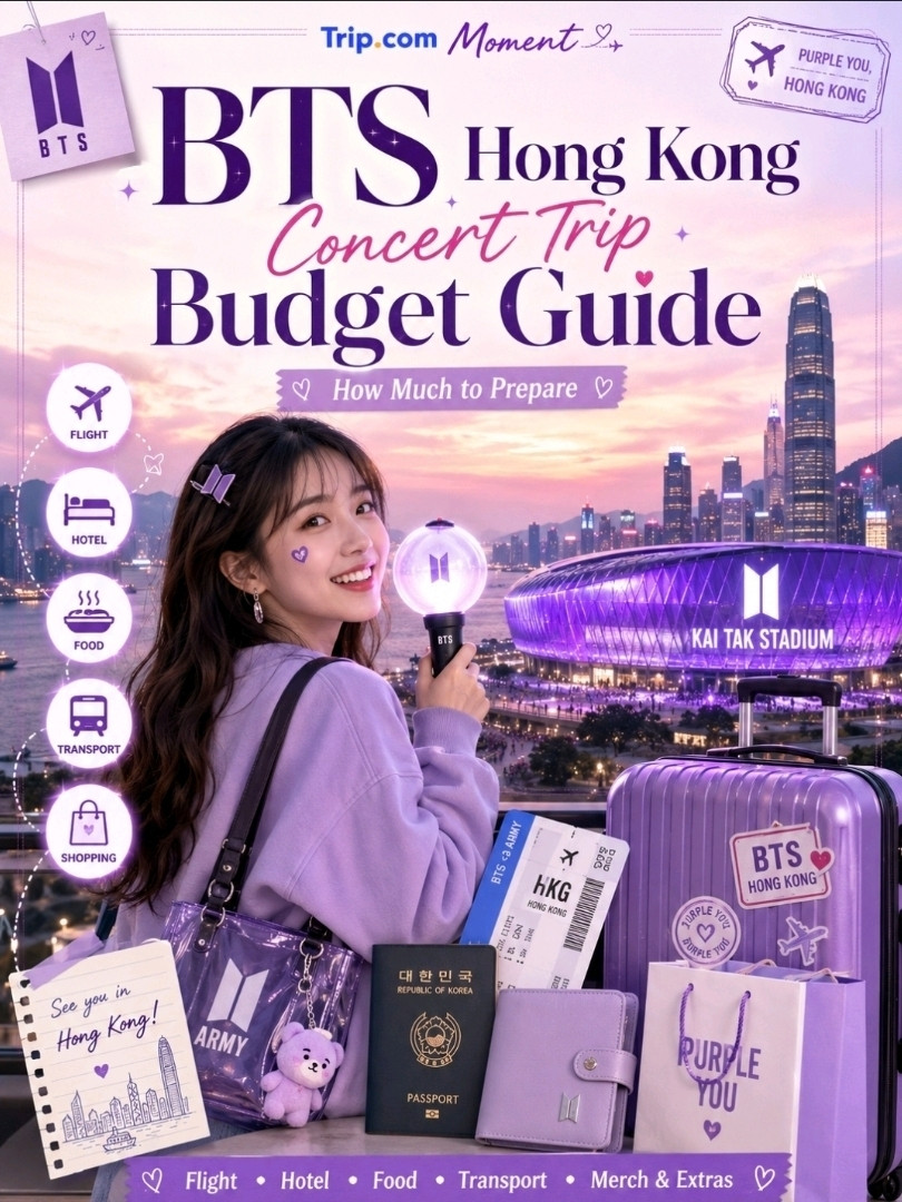 💜 BTS香港コンサート旅行予算ガイド🇭🇰💸✨旅行費用はいくら用意すれ