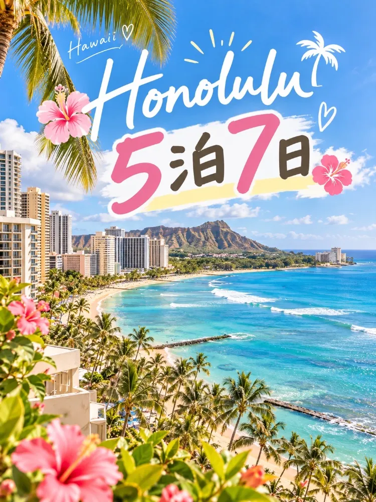 海も街も全部楽しむ♡ホノルル5泊7日、欲張りハワイ旅