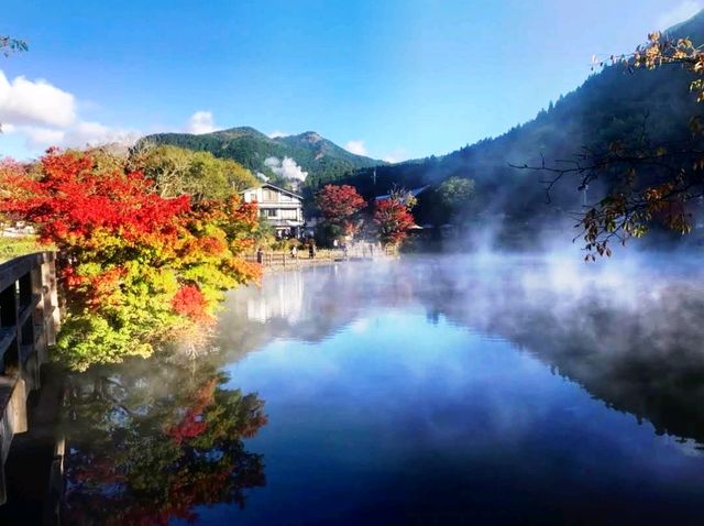 🏞欣賞湖面晨霧@大分縣