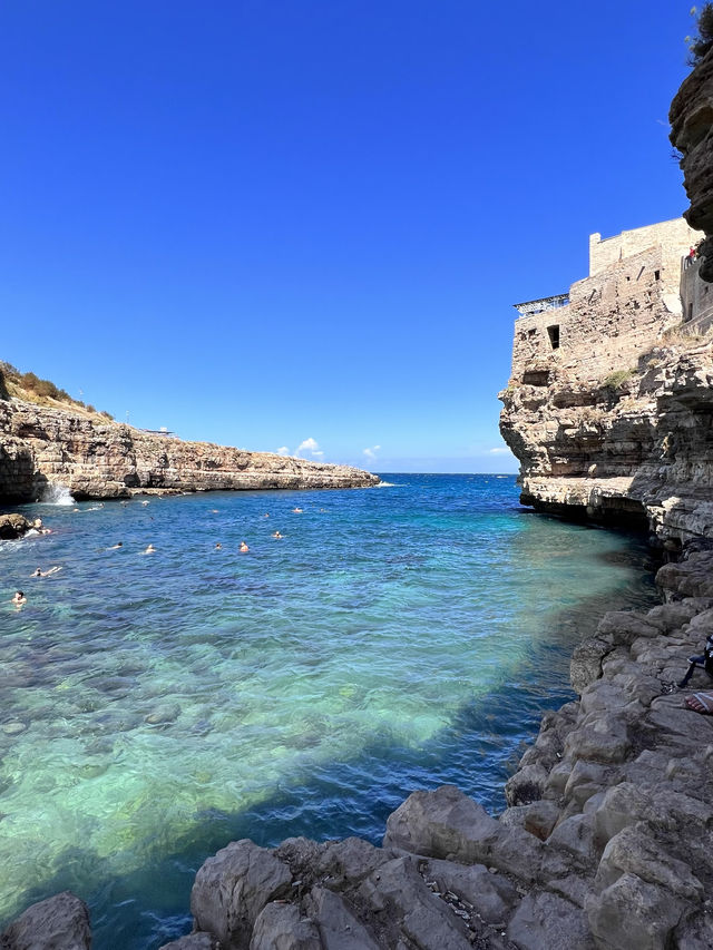 Beautiful rocky beach in Italy