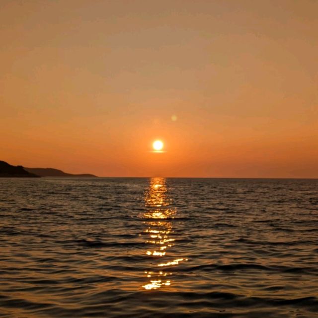 妻と見たアドリア海の夕陽