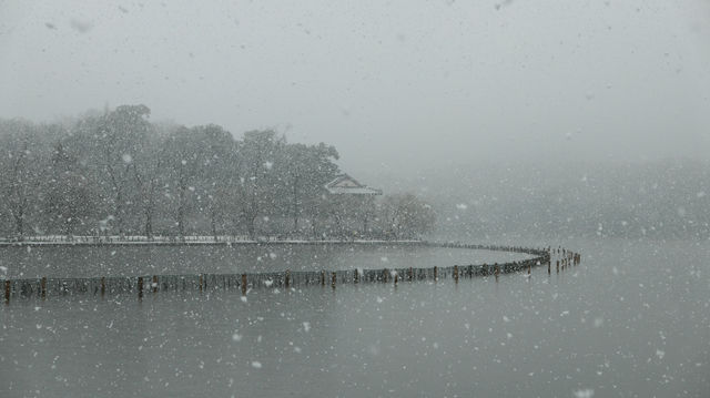 屬於西湖的浪漫童話，杭州下大雪啦