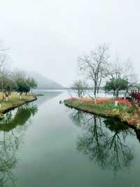 溫州清和公園，飛虹臥波，曲水環繞，鳥語花香