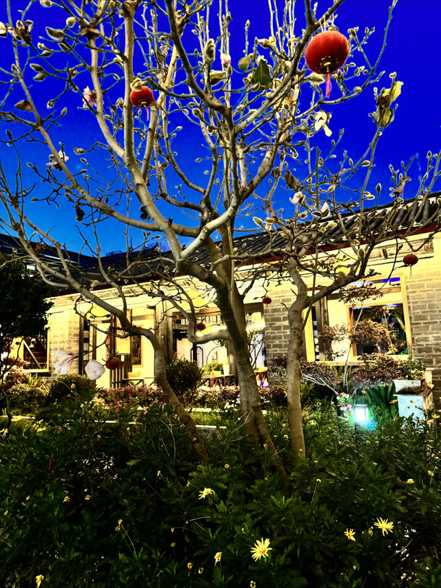 束河這家民宿韻味十足，夜景出片，寂靜的氛圍感十足！