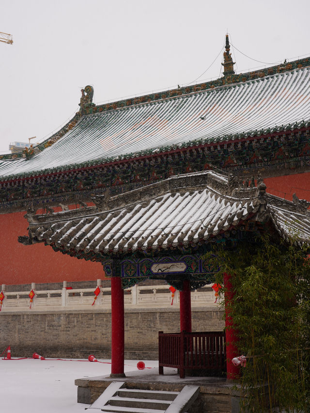 鄭州文廟！趁著下雪的時候來打卡吧