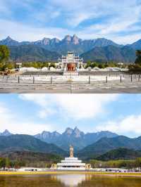 【九華山下，禪意棲所，浮雲閱山】