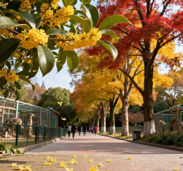 Autumn Exclusive! Osmanthus in Full Bloom at Shanghai Zoo, Miss It and Wait a Year
