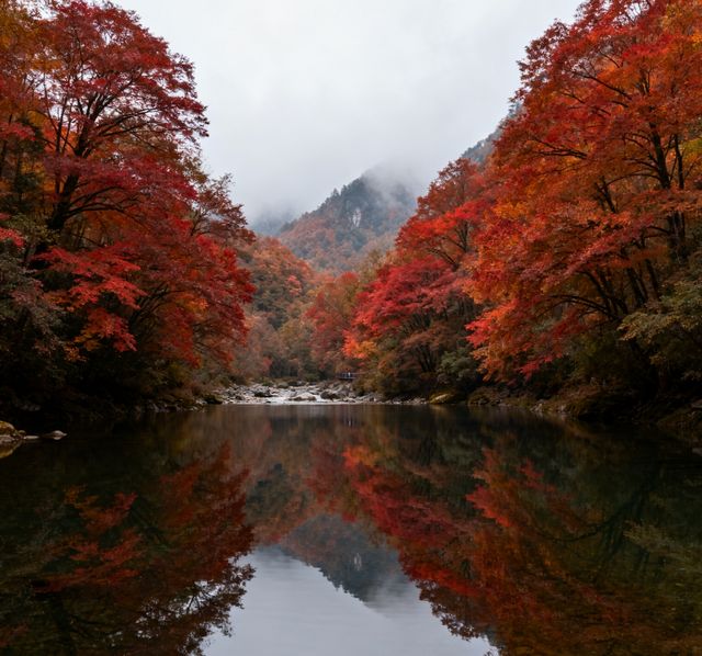 秋日限定！南江十八月潭，藏在秦巴的彩色仙境