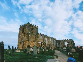 Blood-Red Abbey on the Cliff · Whitby, England