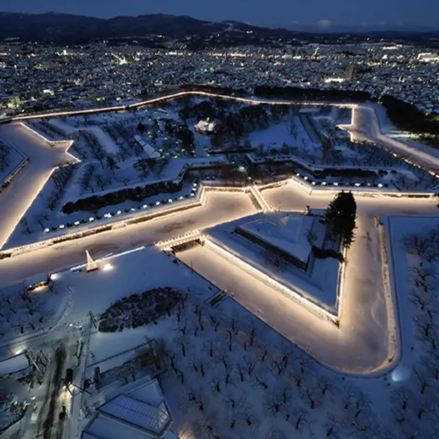 雪景色と⭐️星型の眺めが最高