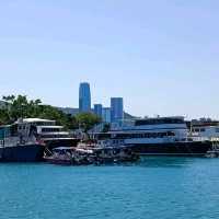 Typhoon shelter, pier and seafood