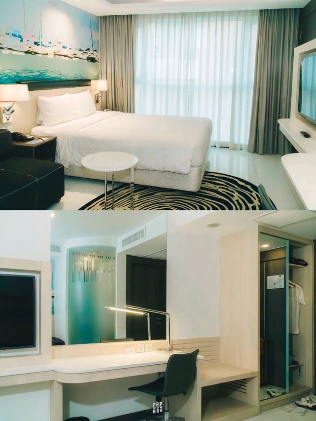 โรงแรมใจกลางเมืองพัทยามาพร้อมสระว่ายน้ำและฟิตเนส 