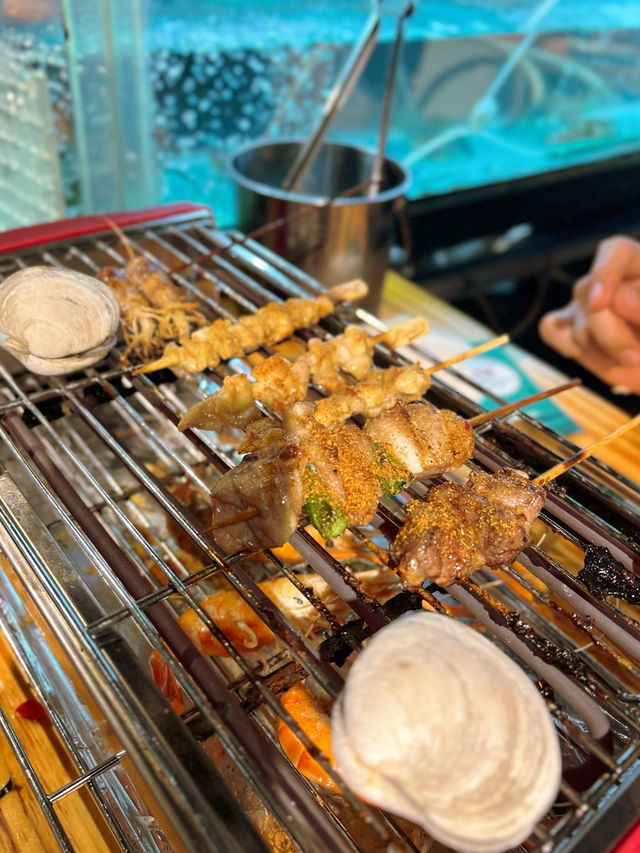 「流水蝦x海鮮x串燒」