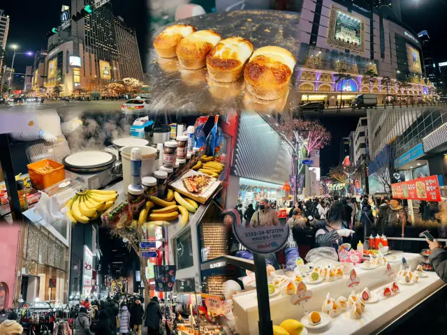 明洞夜市：首爾的美食天堂 🌙🍢