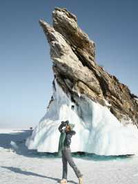 The ice of lake Baikal 