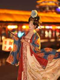 盛唐氛圍感拉滿，彩霞亭漢服拍攝