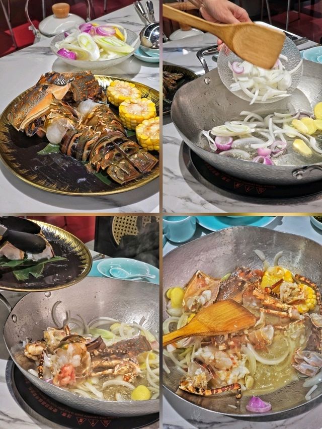 色香味俱全火焰龍蝦火鍋