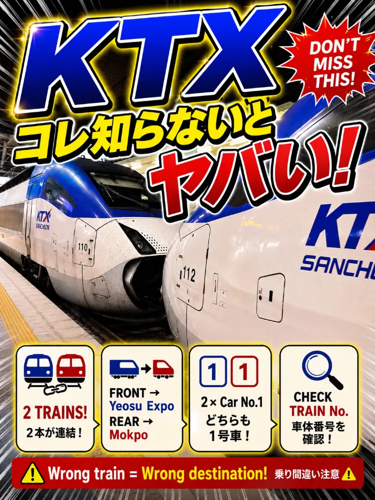 🚄⚠️【한국】KTX 이용자 필견! 이거 모르면 타고 실수할지도 😱