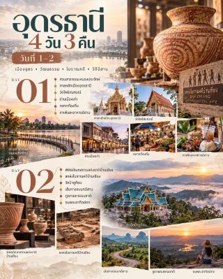 ウドンタニ3泊4日：紅い睡蓮の海、世界遺産、絶品グルメを満喫するイサーンの旅