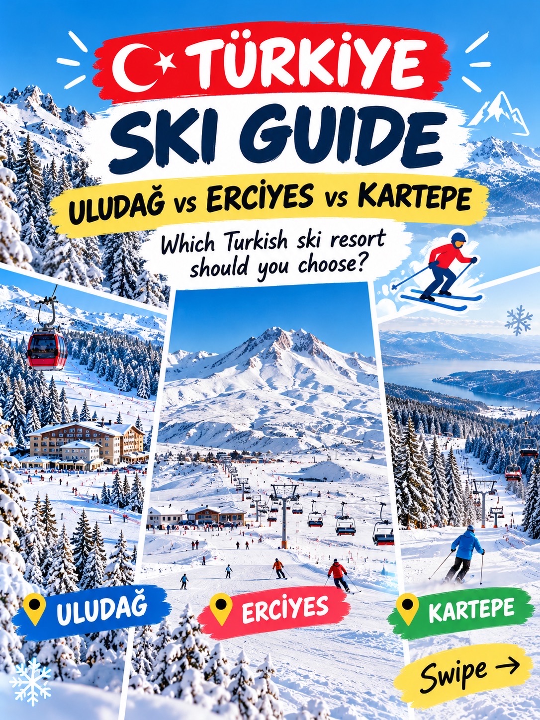 🇹🇷 TÜRKIYE SKI GUIDE: ULUDAĞ vs ERCIYES vs KARTEPE 🎿❄️