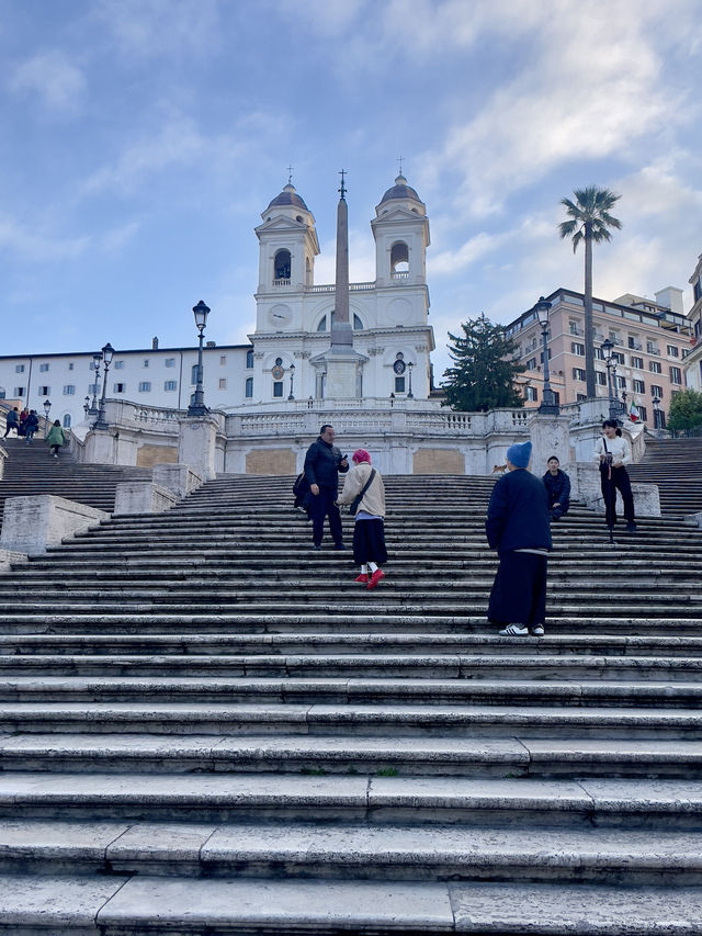 Springing up the Spanish Steps!