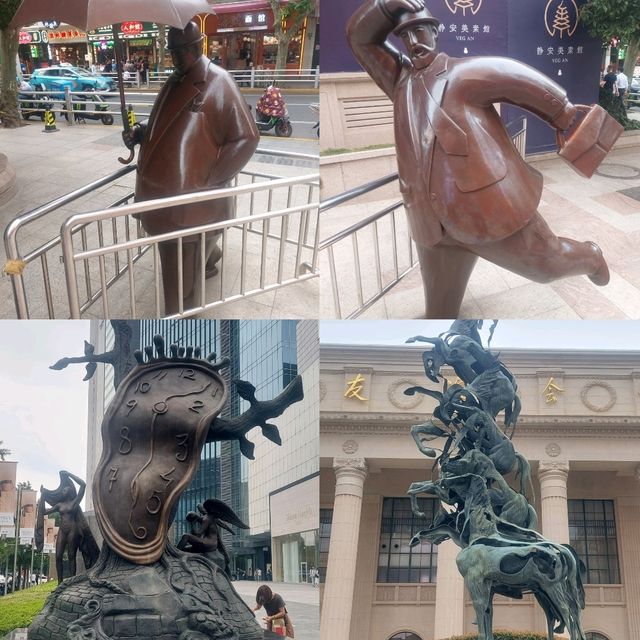 Shanghai, French quarter, nice statuettes show Western influence 
