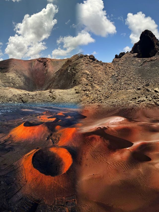 西班牙異世界Lanzarote火山和海相愛的地方