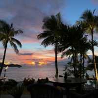 "Sunset Serenade at Kahanamokou Beach"